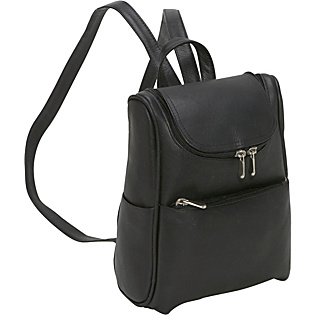Le Donne Leather Everyday Backpack Purse black