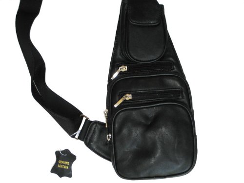 leather backpack black mens