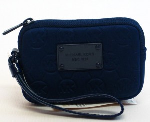 Michael Kors Neoprene Wristlet, navy