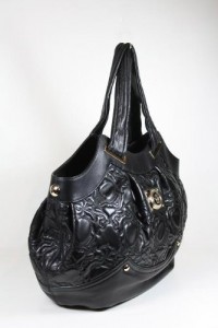 Versace Handbags Black Leather2