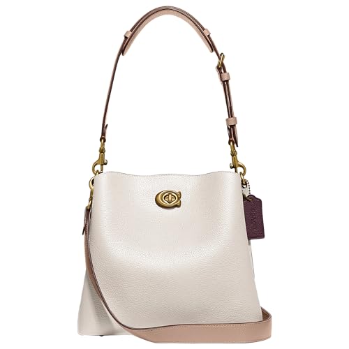 Coach Colorblock Leather Willow Bucket, Chalk